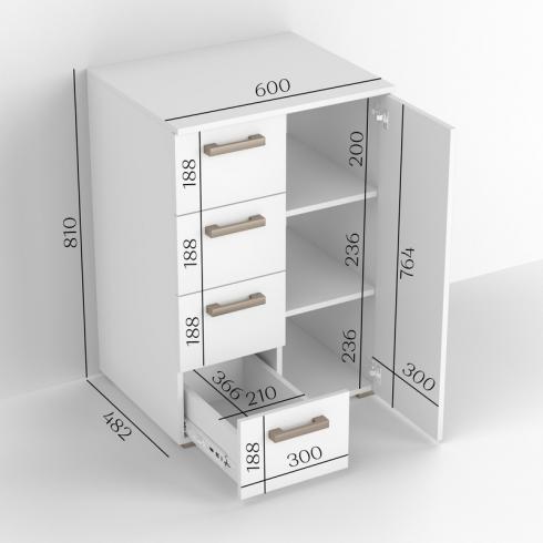 Комод ТКБ-363 дуб крафт foto 2
