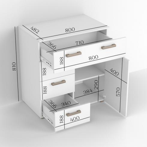 Комод ТКБ-367.2 дуб крафт foto 2