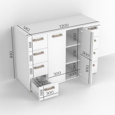 Комод ТКБ-379 белый foto 2