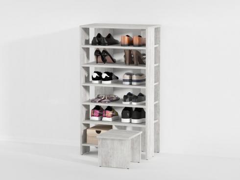 Стеллаж под обувь А 79 бетон