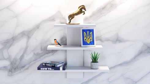 Полка навесная П-1, Белый, 500/140/500