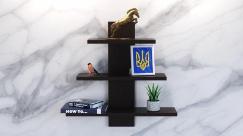 Полка навесная П-1, Венге Магия, 500/140/500