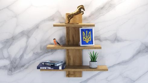 Полка навесная П-1, Дуб Аппалачи, 500/140/500