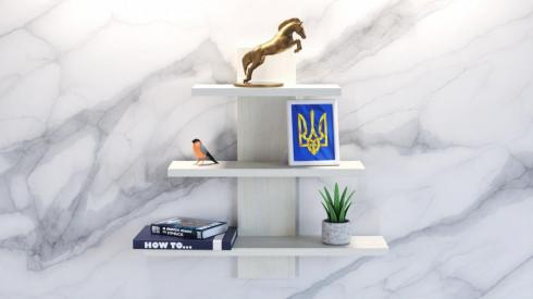 Полка навесная П-1, Дуб Шамоні Світлий, 500/140/500