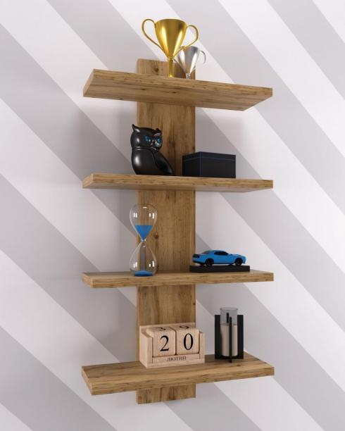 Полка навесная ПН-5, Дуб Аппалачи, 350/140/700