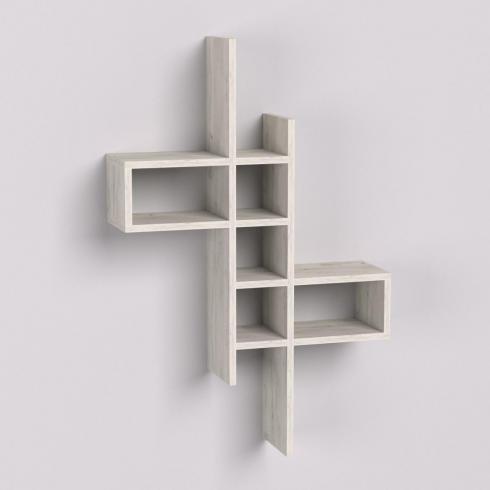 Полка навесная П-2, Дуб Крафт Білий, 630/180/960