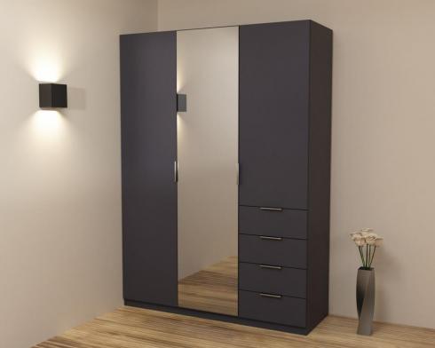 Шкаф Кристалл 2, Антрацит, 1500х520х2100