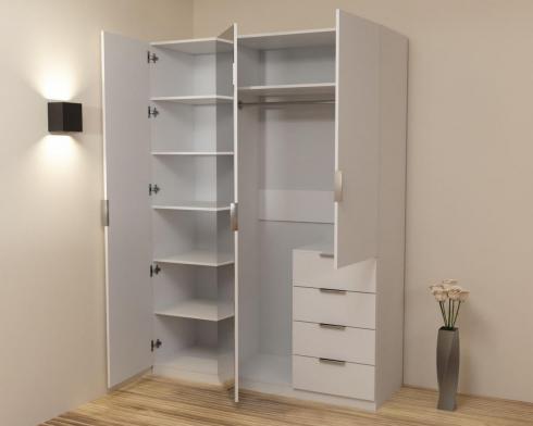 Шкаф Кристалл 2, Белый, 1500х520х2100 foto 2