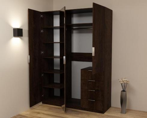 Шкаф Кристалл 2, Дуб Конкордия, 1500х520х2100 foto 2