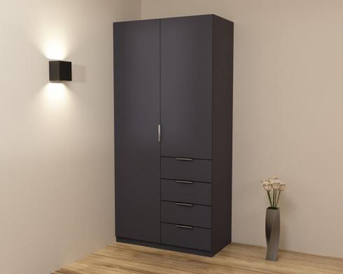 Шкаф Кристалл 1, Антрацит, 1000х520х2100