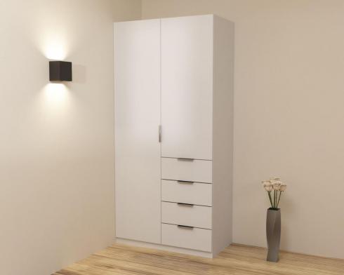 Шкаф Кристалл 1, Белый, 1000х520х2100