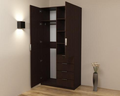 Шкаф Кристалл 1, Венге Магия, 1000х520х2100 foto 3