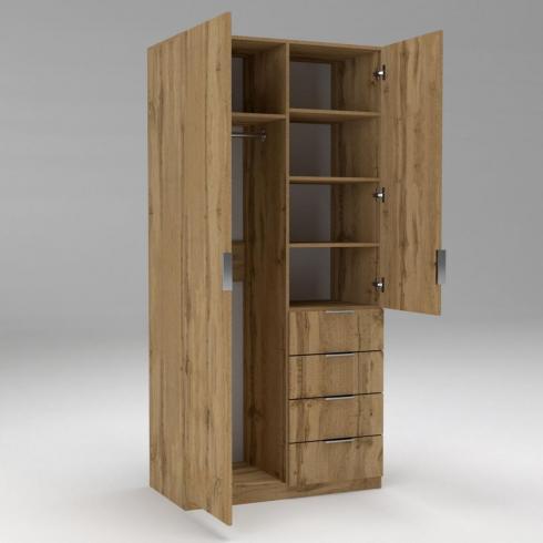 Шкаф Кристалл 1, Дуб Аппалачи, 1000х520х2100 foto 3