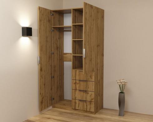 Шкаф Кристалл 1, Дуб Аппалачи, 1000х520х2100 foto 2