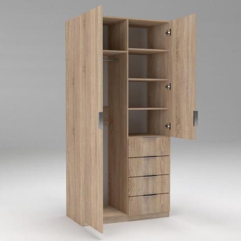 Шкаф Кристалл 1, Дуб Сонома, 1000х520х2100 foto 3