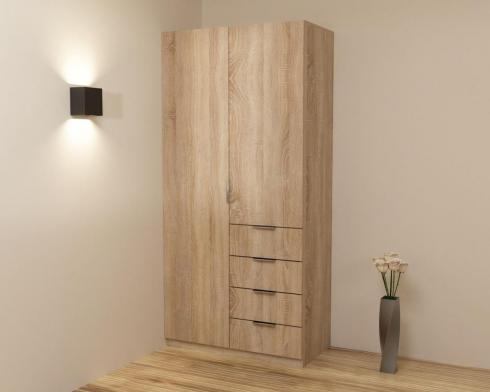 Шкаф Кристалл 1, Дуб Сонома, 1000х520х2100