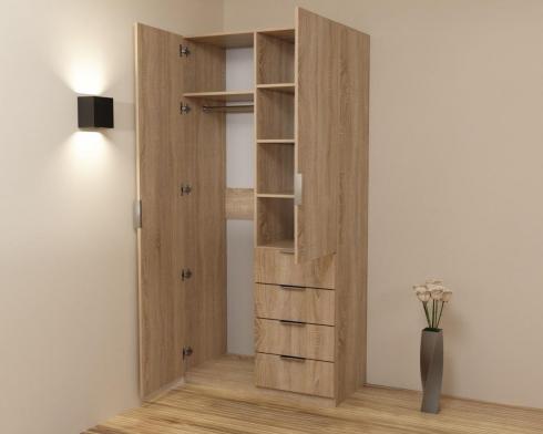 Шкаф Кристалл 1, Дуб Сонома, 1000х520х2100 foto 2