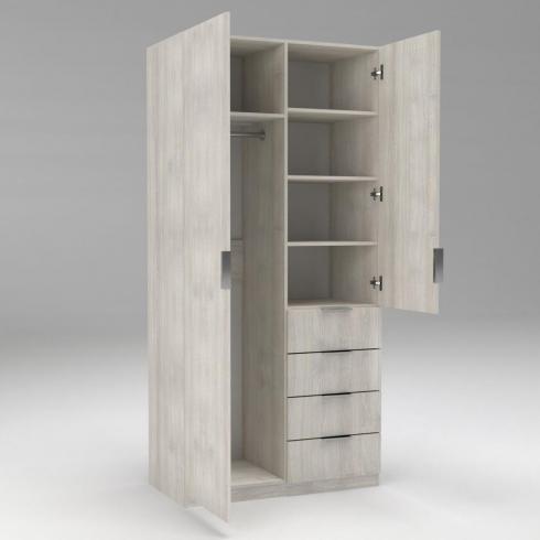 Шкаф Кристалл 1, Дуб Шамони Светлый, 1000х520х2100 foto 3