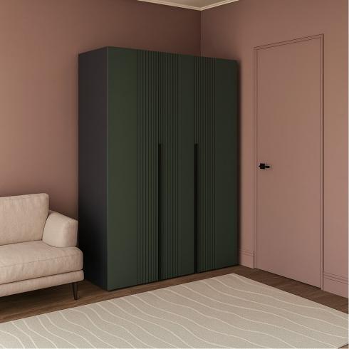 Шкаф трехдверный роспашной П-17 Антрацыт+Камуфляж