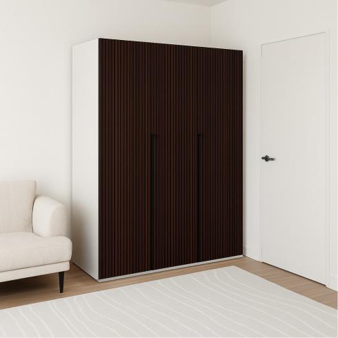 Шкаф трехдверный роспашной П-17 Кашемир+Золотая Лоза