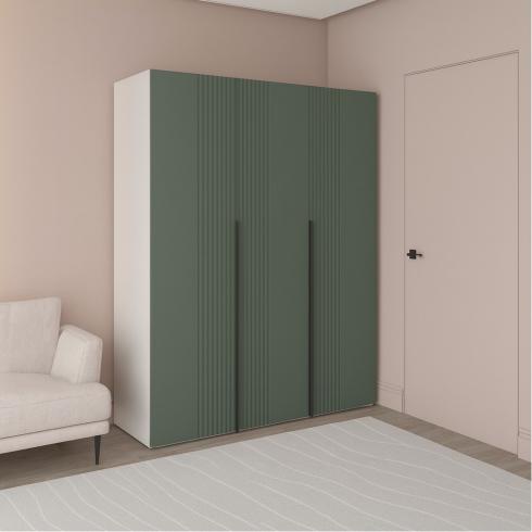 Шкаф трехдверный роспашной П-17 Кашемир+Камуфляж