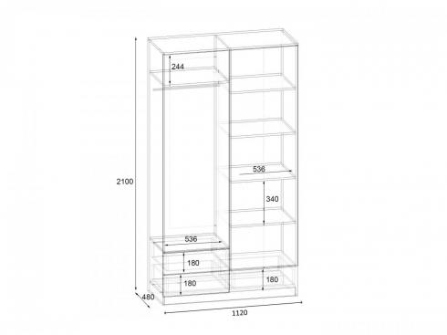 Прихожая ГКШ 8 1120мм Белый foto 2
