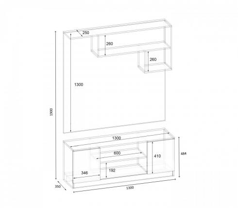 Прихожая ГКШ 10 1300мм Дуб Аппалачи foto 2