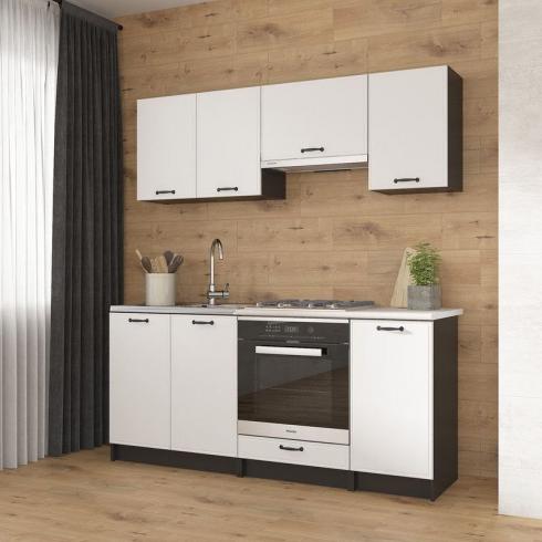 Кухня К-57 1,8м Чорный+Белый
