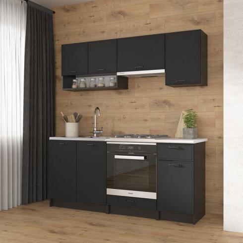 Кухня К-63 1,8м Чорный матовый