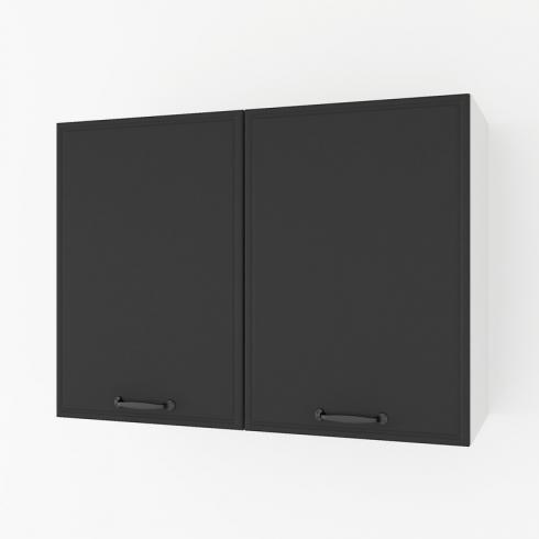 Шкаф навесной 800мм,под сушку К-61 Белый+Черный