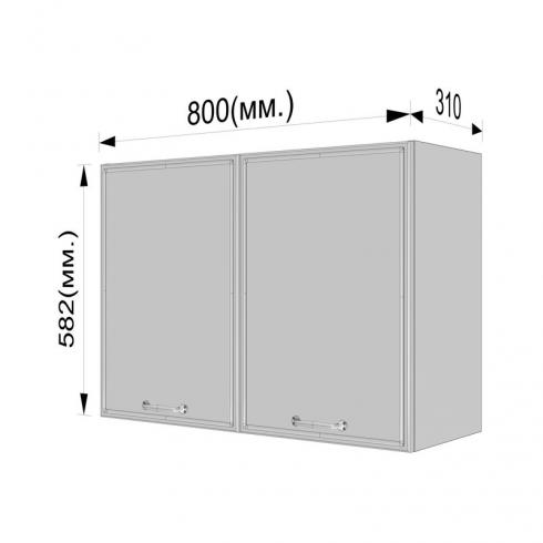 Шкаф навесной 800мм,под сушку К-61 Черный+Асфальт foto 4