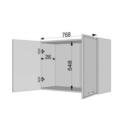 Шкаф навесной 800мм,под сушку К-61 Черный+Камуфляж foto 3
