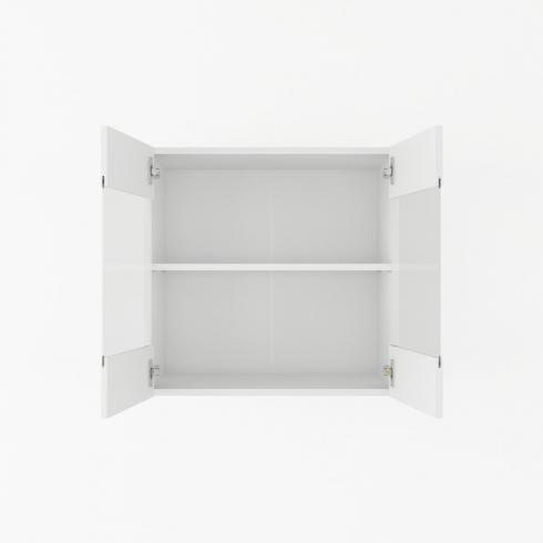 Шкаф навесной 600мм К-67 (витрина) Белый foto 2