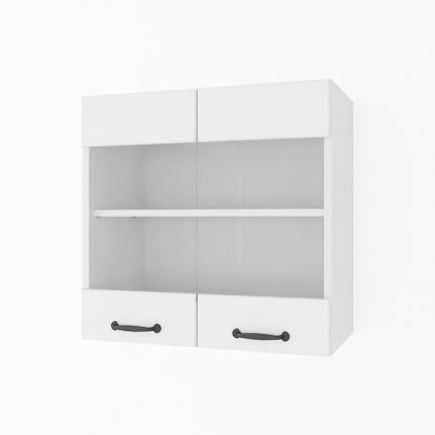 Шкаф навесной 600мм К-67 (витрина) Белый