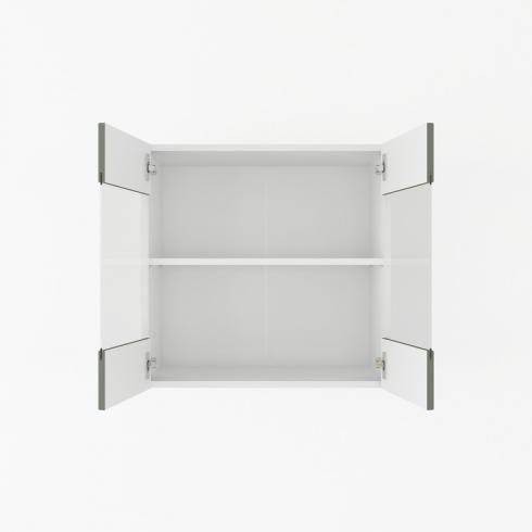 Шкаф навесной 600мм К-67 (витрина) Белый+Камуфляж foto 2