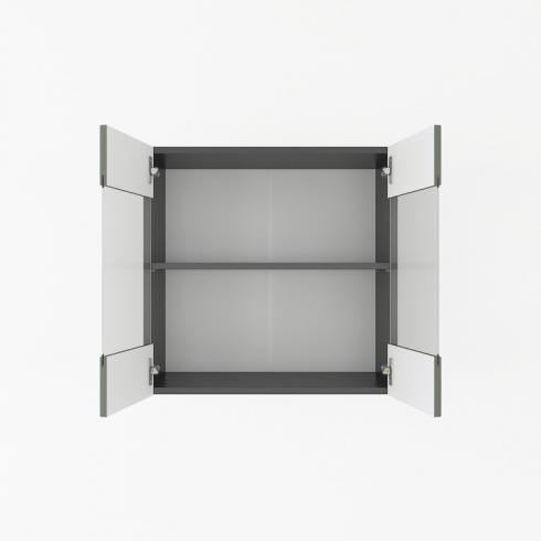 Шкаф навесной 600мм К-67 (витрина) Черный+Камуфляж foto 2