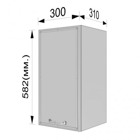 Шкаф навесной 300мм К-58 Белый+Камуфляж foto 3