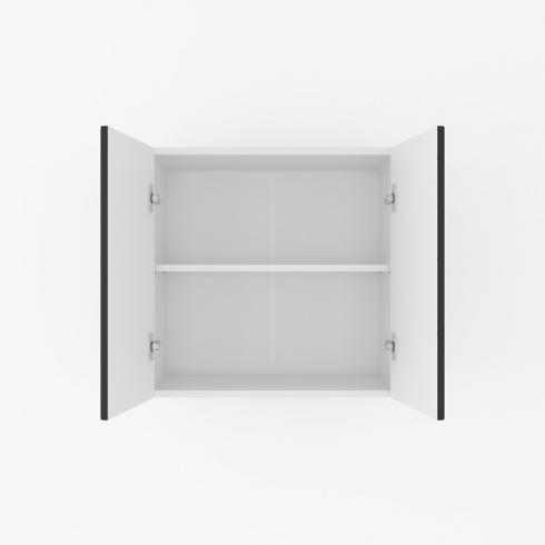 Шкаф навесной 800мм К-62 Белый+Черный foto 2