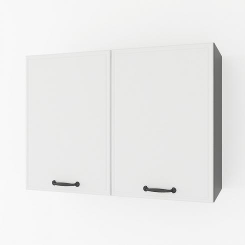 Шкаф навесной 800мм К-62 Черный+Белый