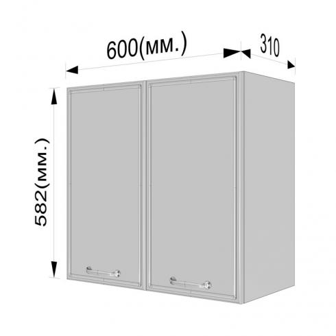Шкаф навесной 600мм К-60 Белый+Камуфляж foto 3