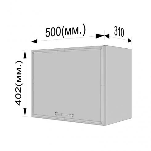 Шкаф навесной (вытяжка) 500мм К-59 Белый+Камуфляж foto 3