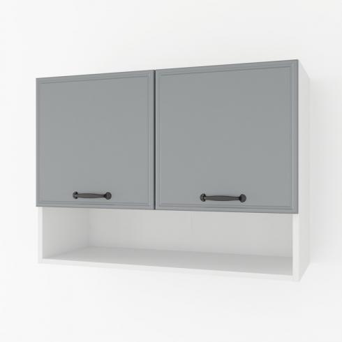 Шкаф навесной с нишей 800мм К-53 Белый+Асфальт