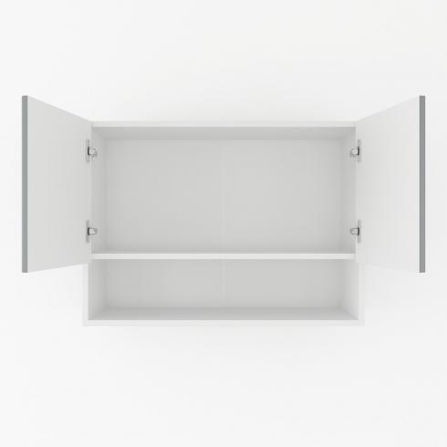 Шкаф навесной с нишей 800мм К-53 Белый+Асфальт foto 2