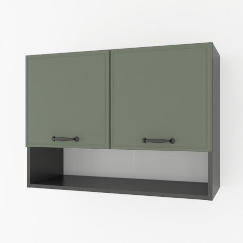 Шкаф навесной с нишей 800мм К-53 Черный+Камуфляж