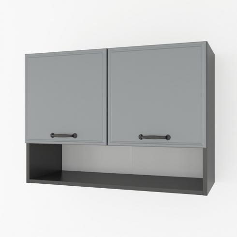 Шкаф навесной с нишей 800мм К-53 Черный+Асфальт