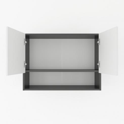 Шкаф навесной с нишей 800мм К-53 Черный+Белый foto 2