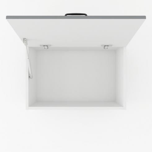 Шкаф навесной 600мм,вытяжка К-52 Белый+Асфальт foto 2