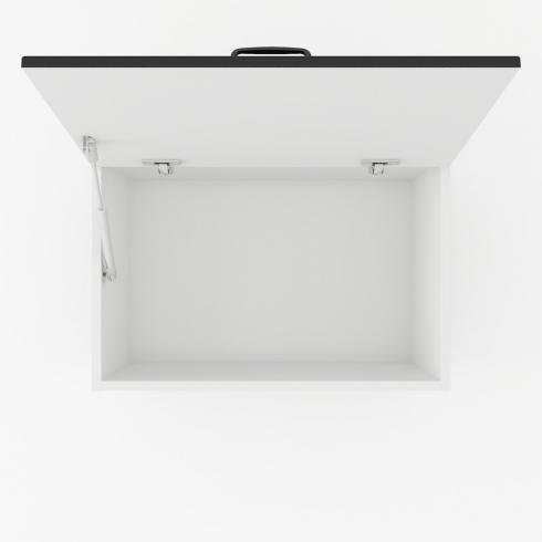 Шкаф навесной 600мм,вытяжка К-52 Белый+Чорный foto 2