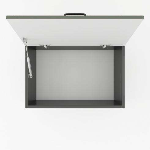 Шкаф навесной 600мм,вытяжка К-52 Чорный+Камуфляж foto 2