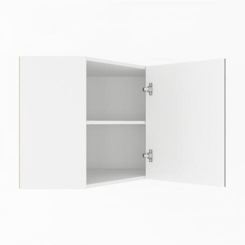 Шкаф навесной угловой К-73 Белый+Асфальт foto 2